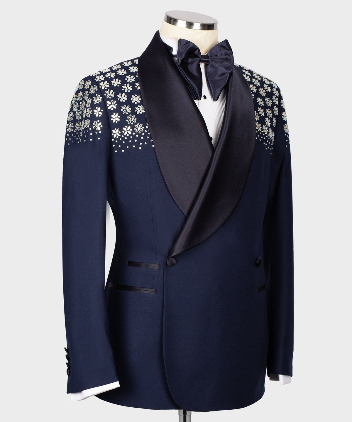 Valerio Milano Men's Special Blue 100% Silk Satin Front One Button Vest Suit W/ Pant