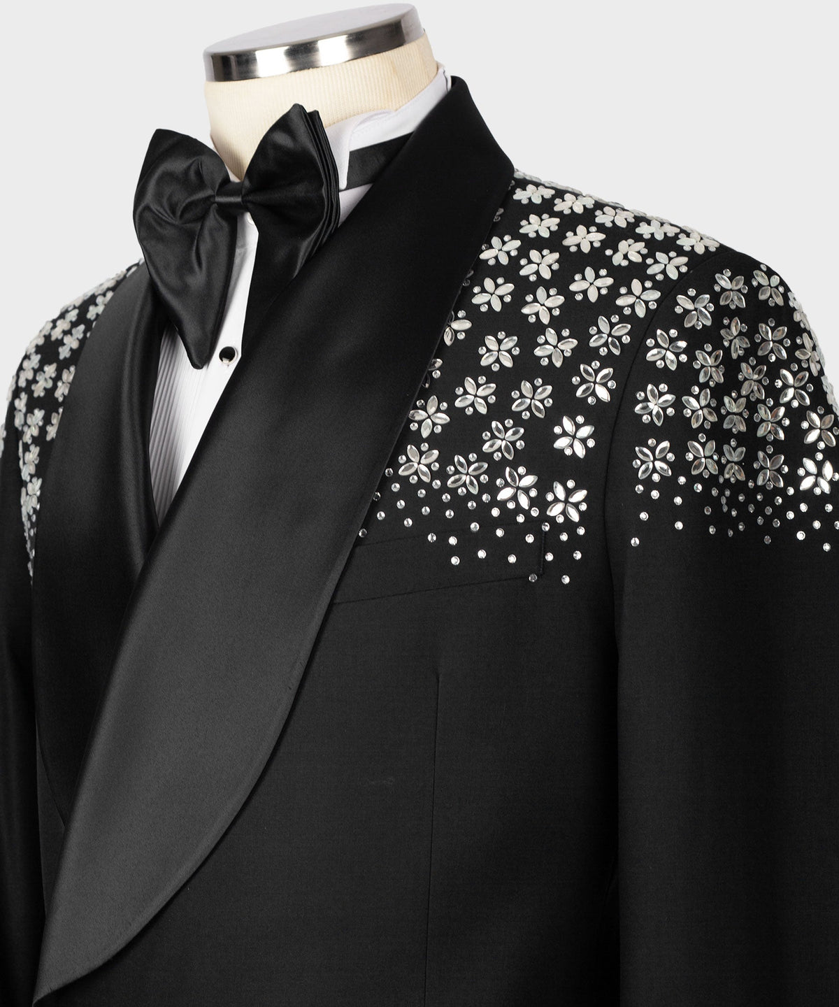 Valerio Milano Men's Black 100% Silk Satin Custom Desing Vest Suit W/ Pant