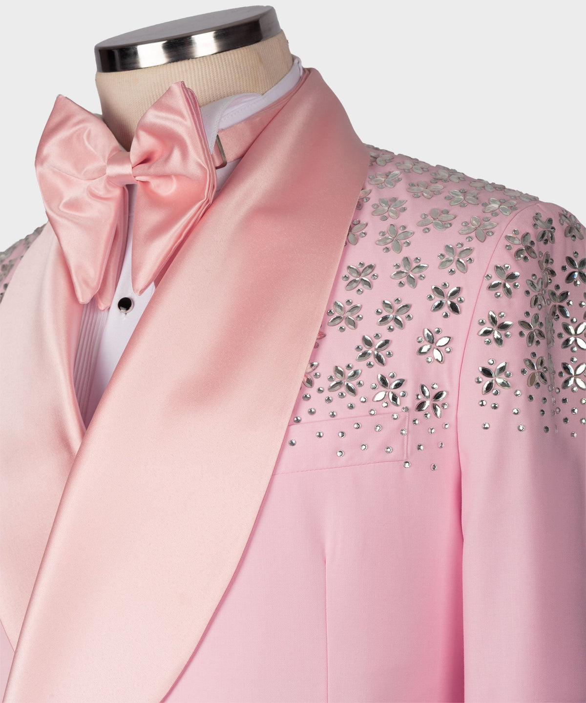 Valerio Milano Men's Pink Front One Button Custom Desing Classic Vest suit W/ Pant