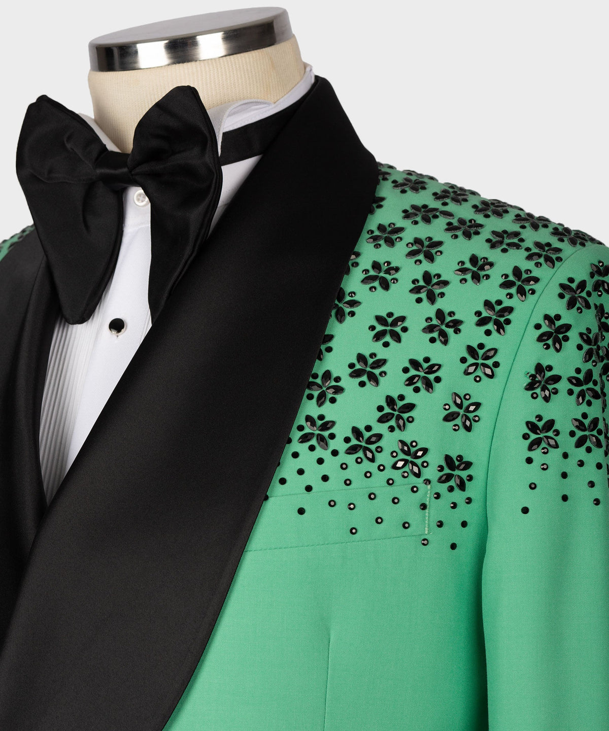 Valerio MilanoMen's Light Green 100% Silk Satin Custom Desing Classic Vest suit W/ Pant