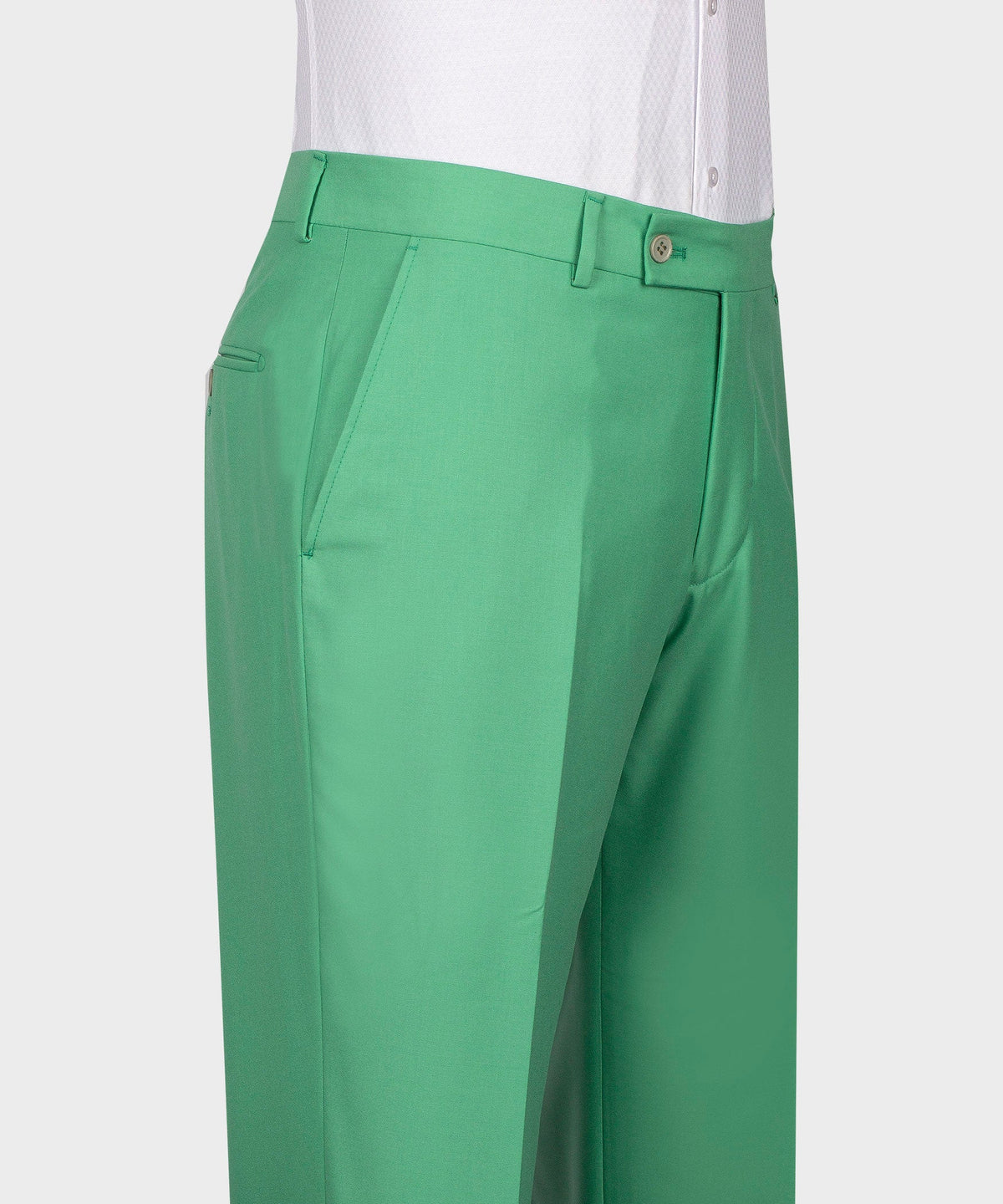 Valerio MilanoMen's Light Green 100% Silk Satin Custom Desing Classic Vest suit W/ Pant