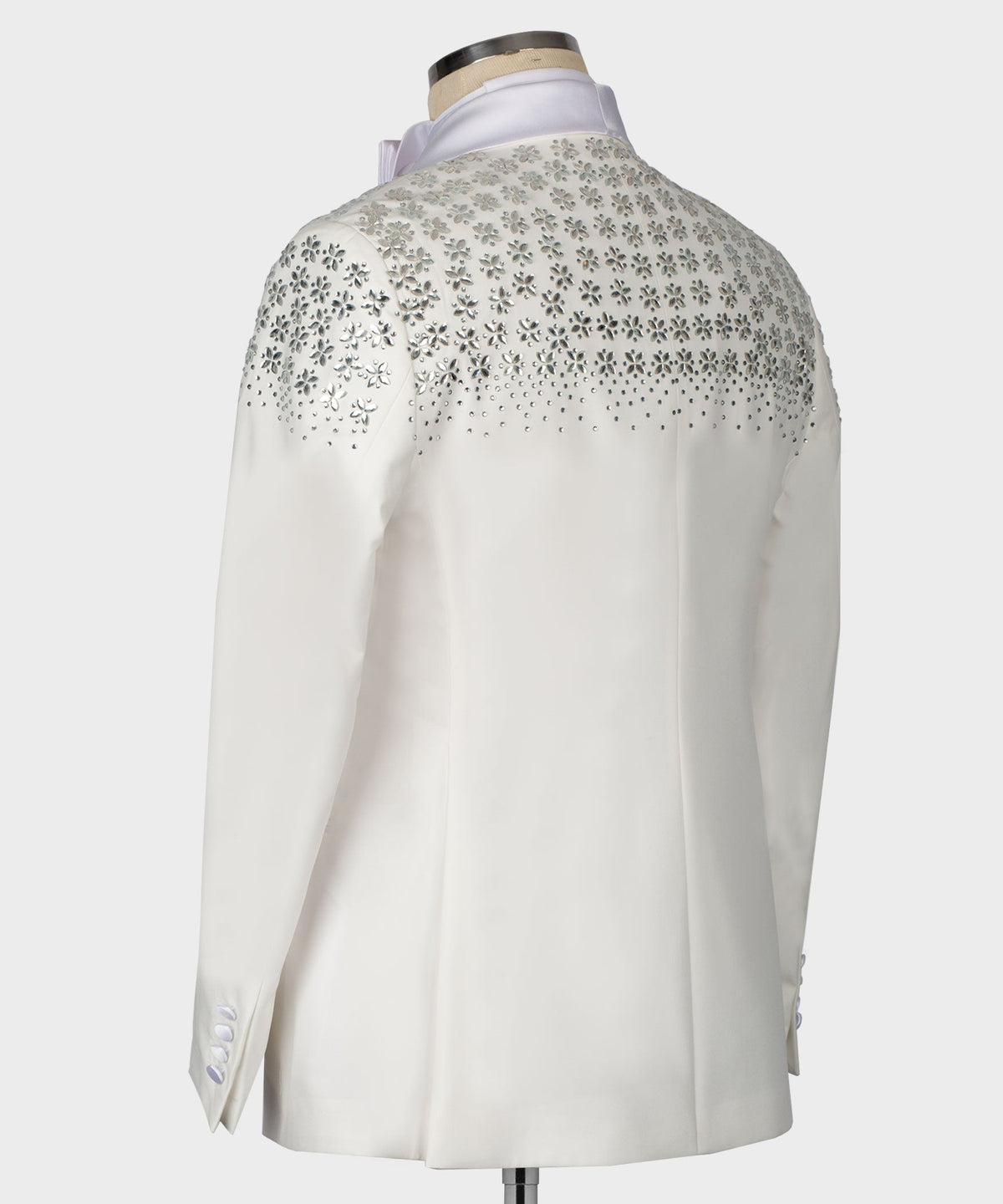 Valerio Milano Men's White 100% Silk Satin Custom Desing Classic Vest Suit W/ Pant