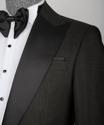 Valerio Milano 3-Piece Italian Men's Suit Black Tuxedo Suit