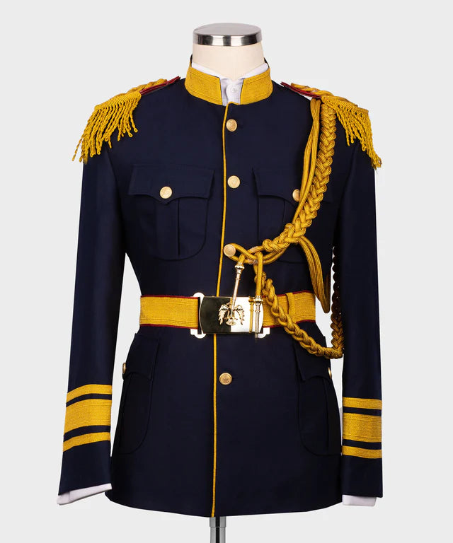 Valerio Milano-Military Themed Custom Desing Blue Tuxedo