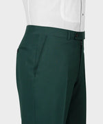 Valerio Milano 3-Piece Italian Men's Suit Green 100% Wool Triple Classic Vest Suit Straight Leg Trousers