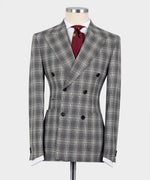 Plaid Double Breasted Gray