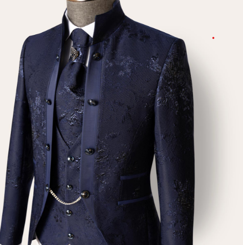 Valerio Milano black nehru suit for weddings